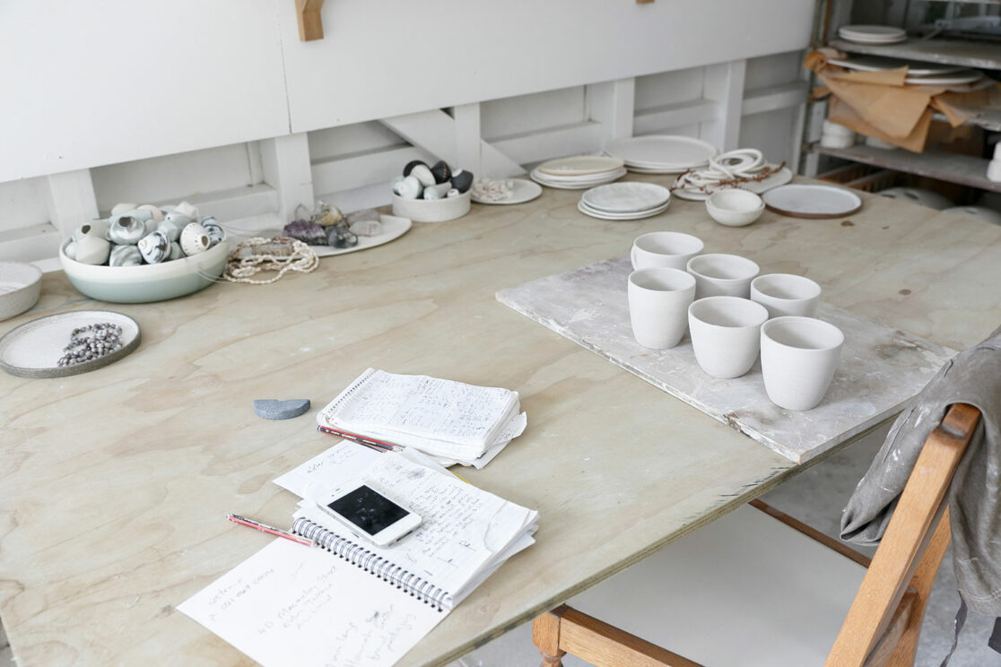 Ceramicist's workbench